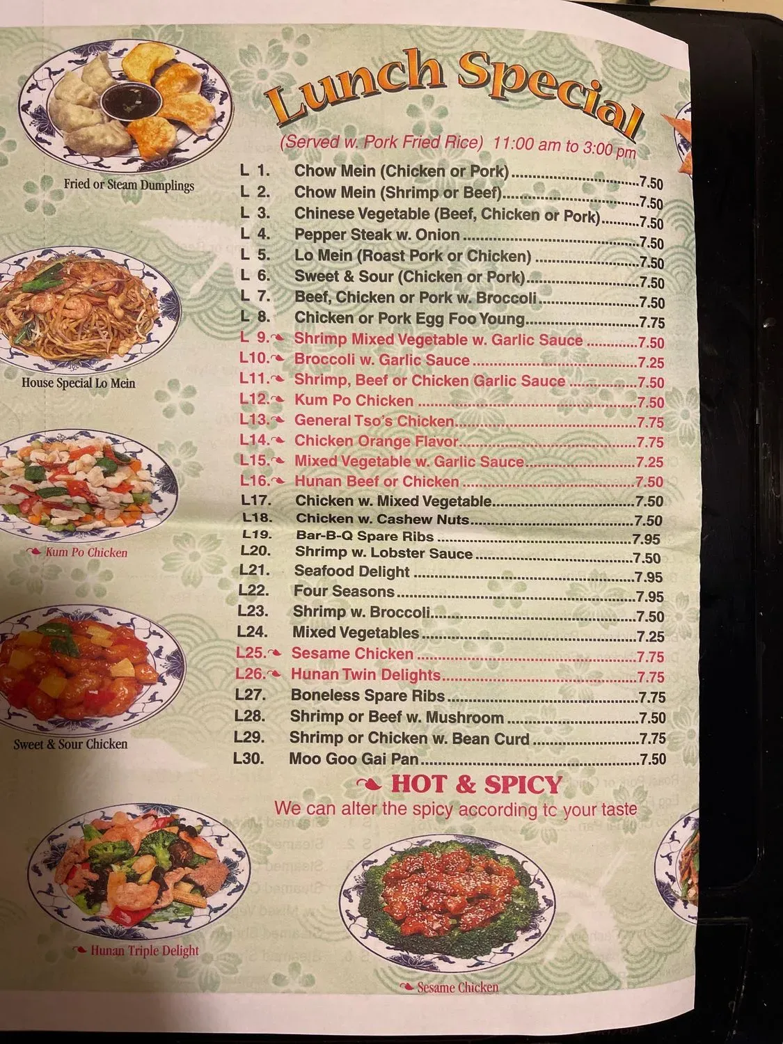 Menu 1