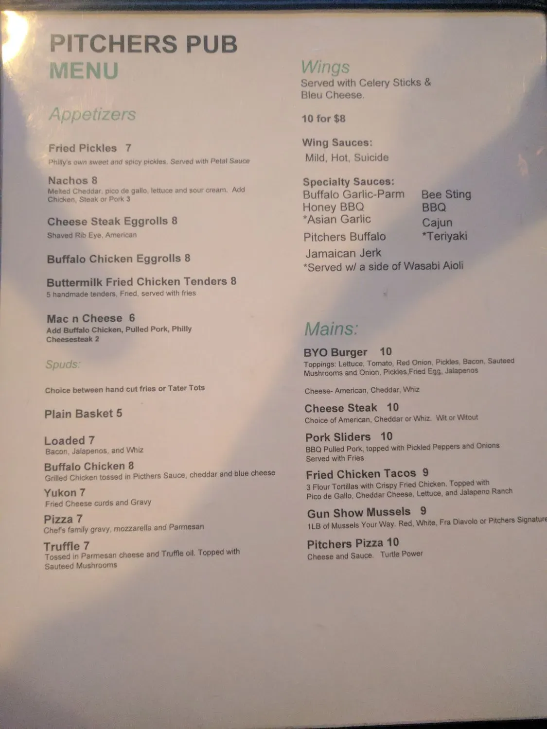 Menu 1