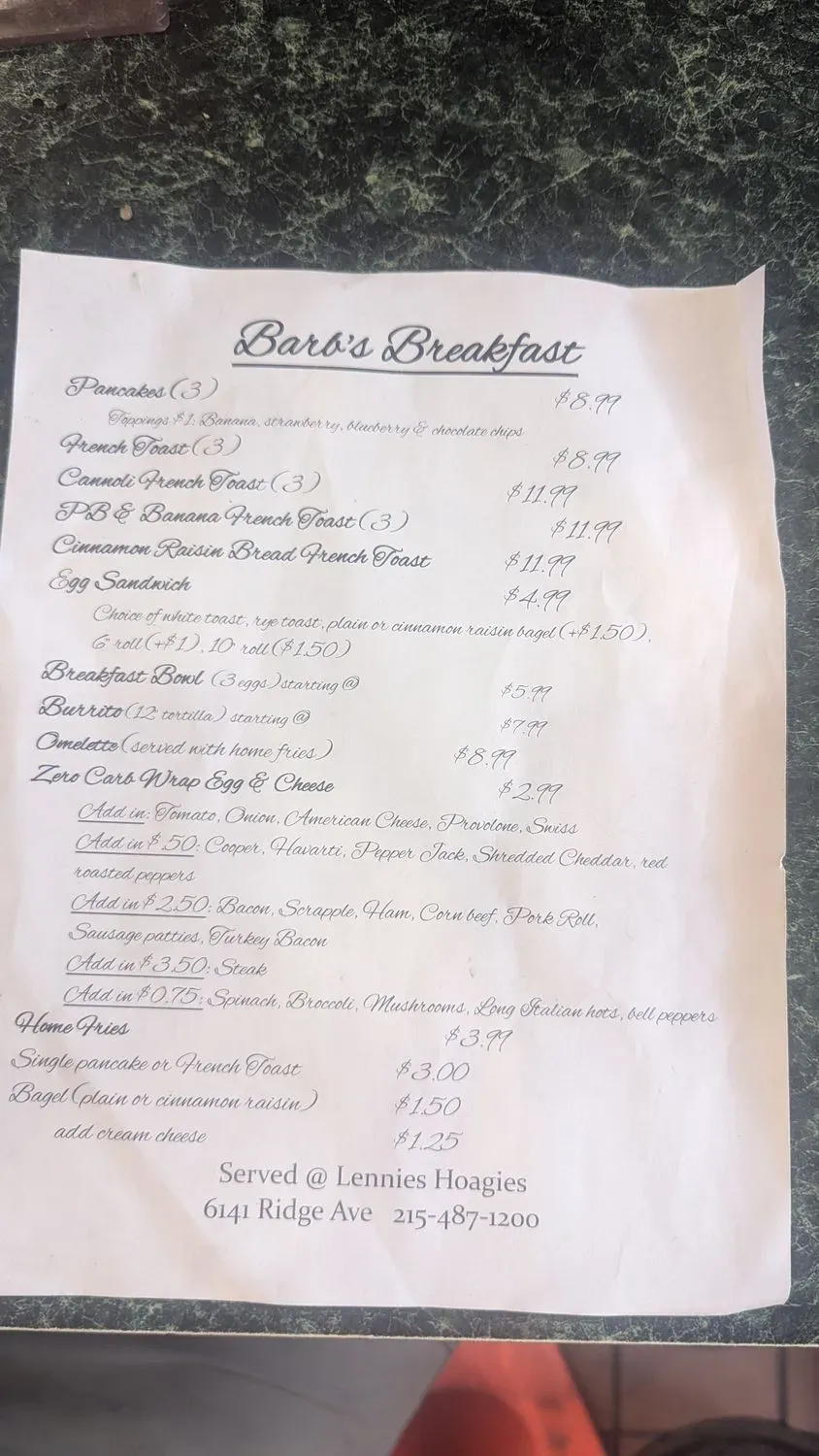 Menu 1