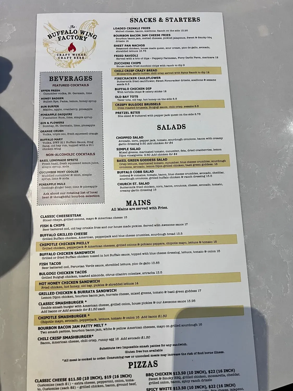 Menu 1