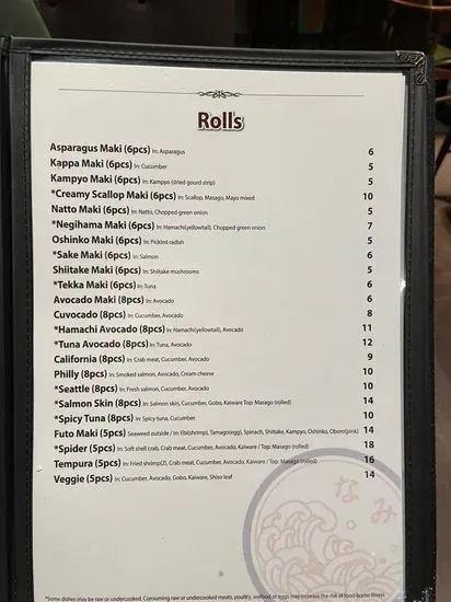 Menu 6