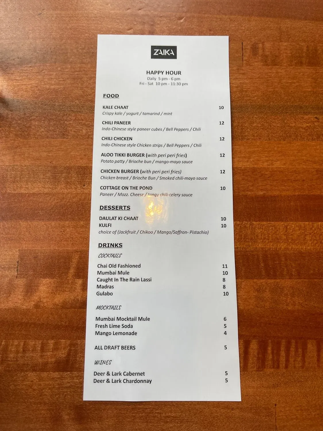 Menu 1