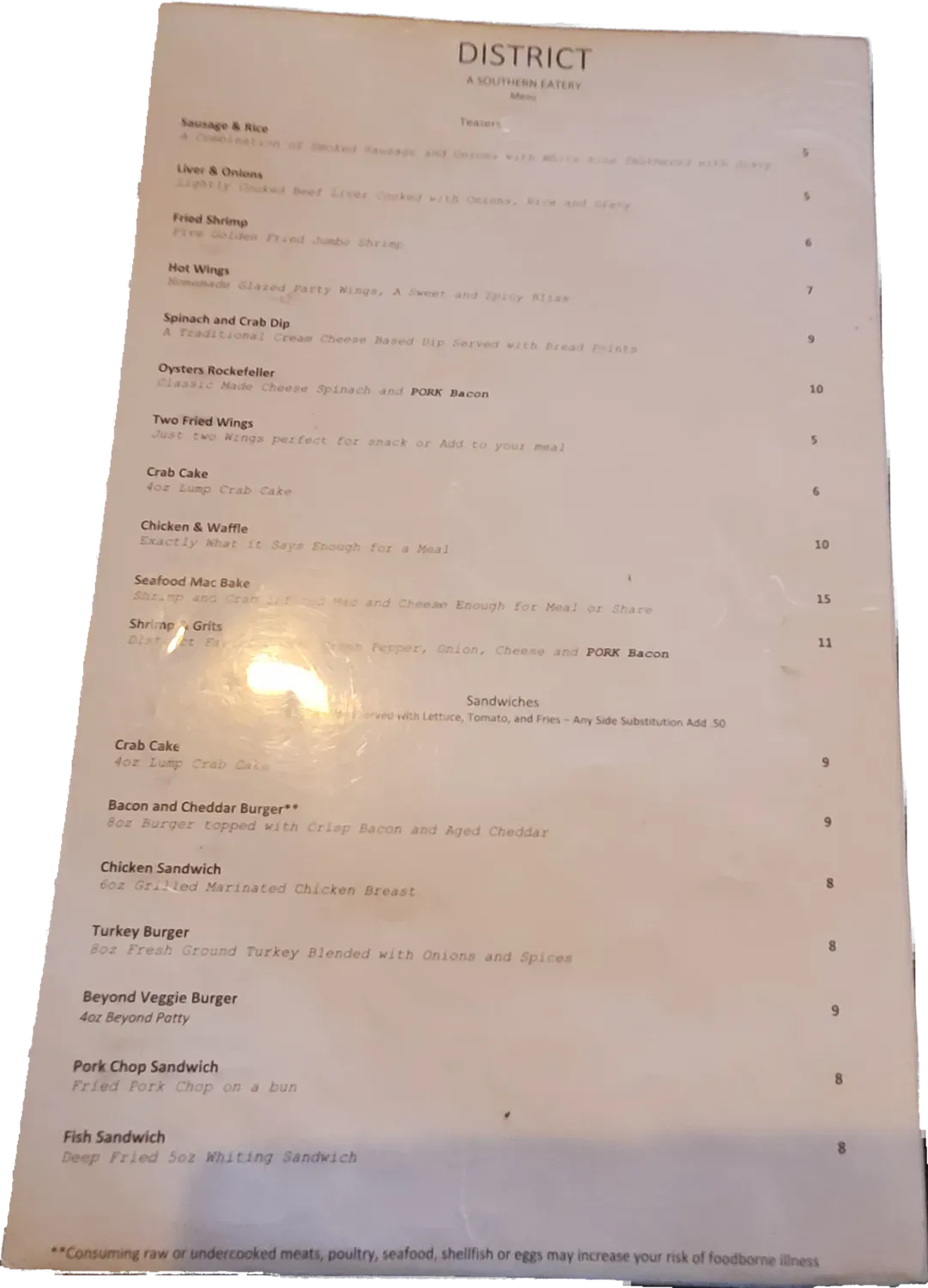 Menu 1