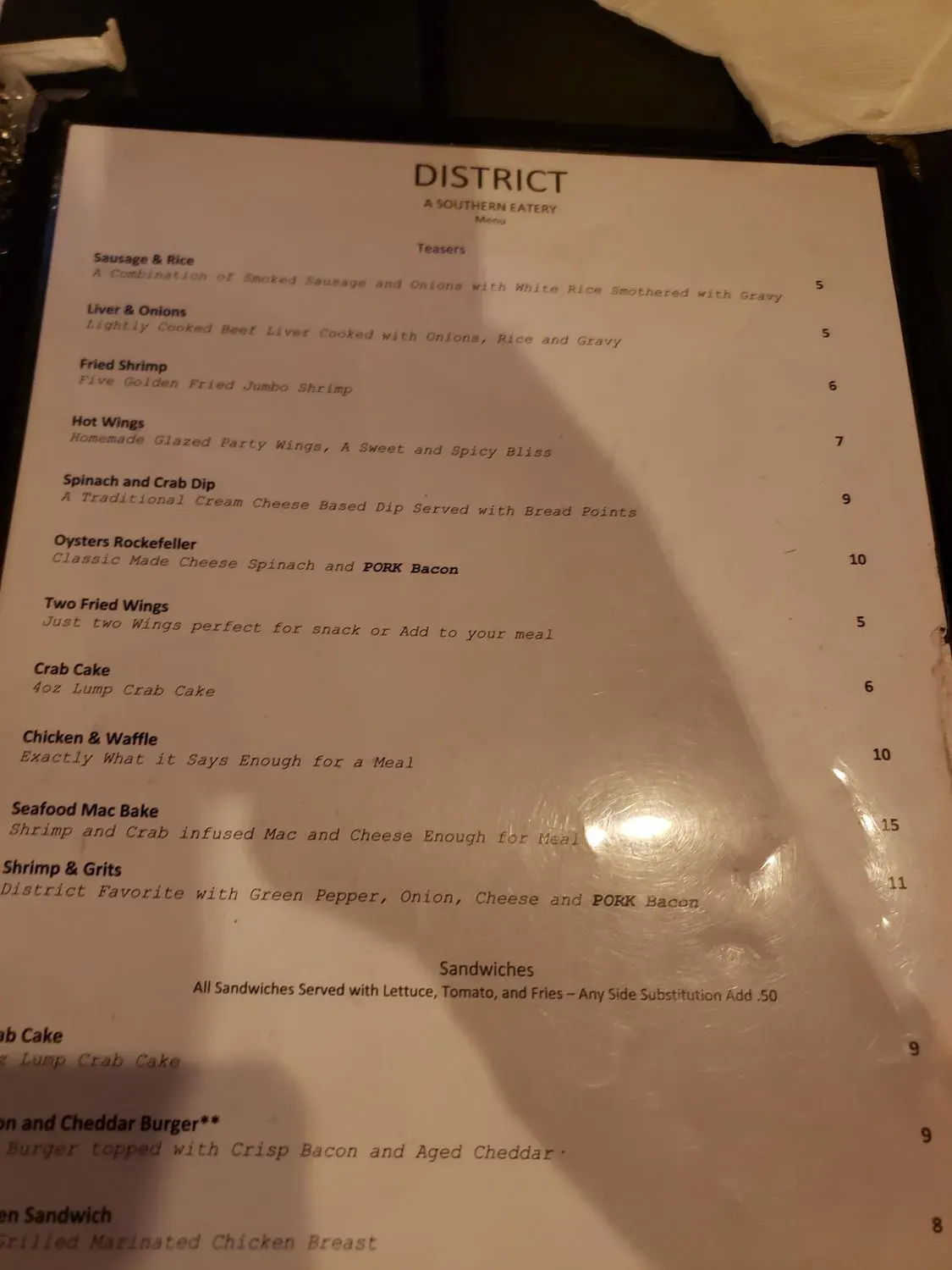 Menu 4