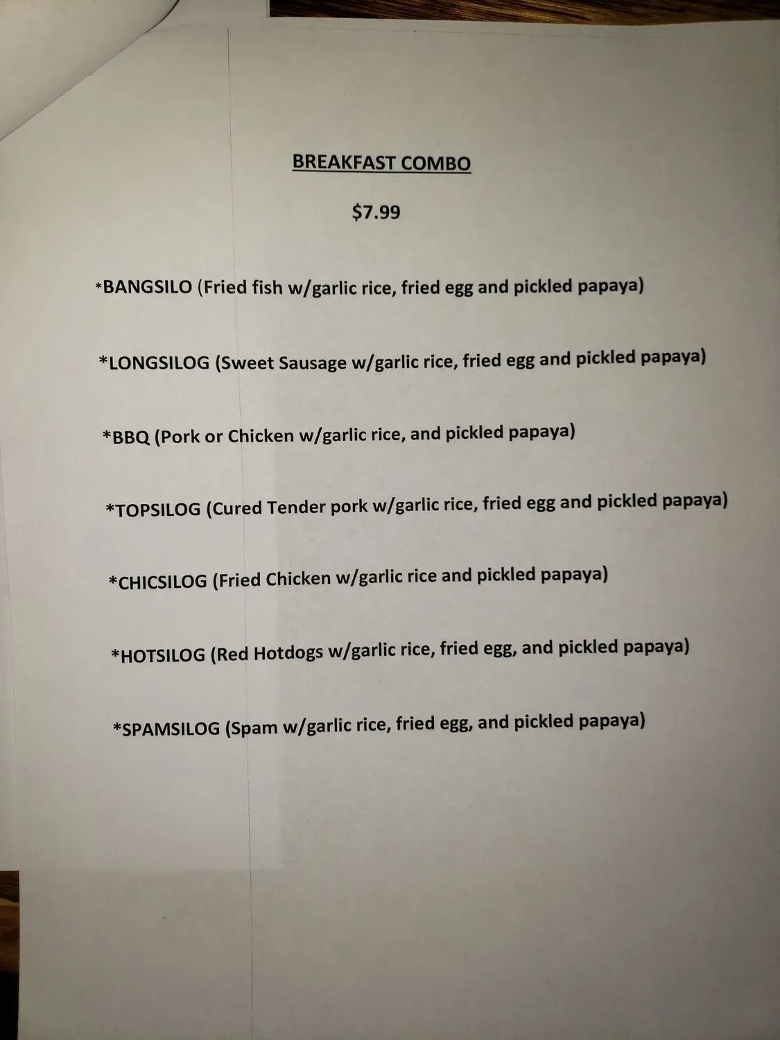 Menu 4