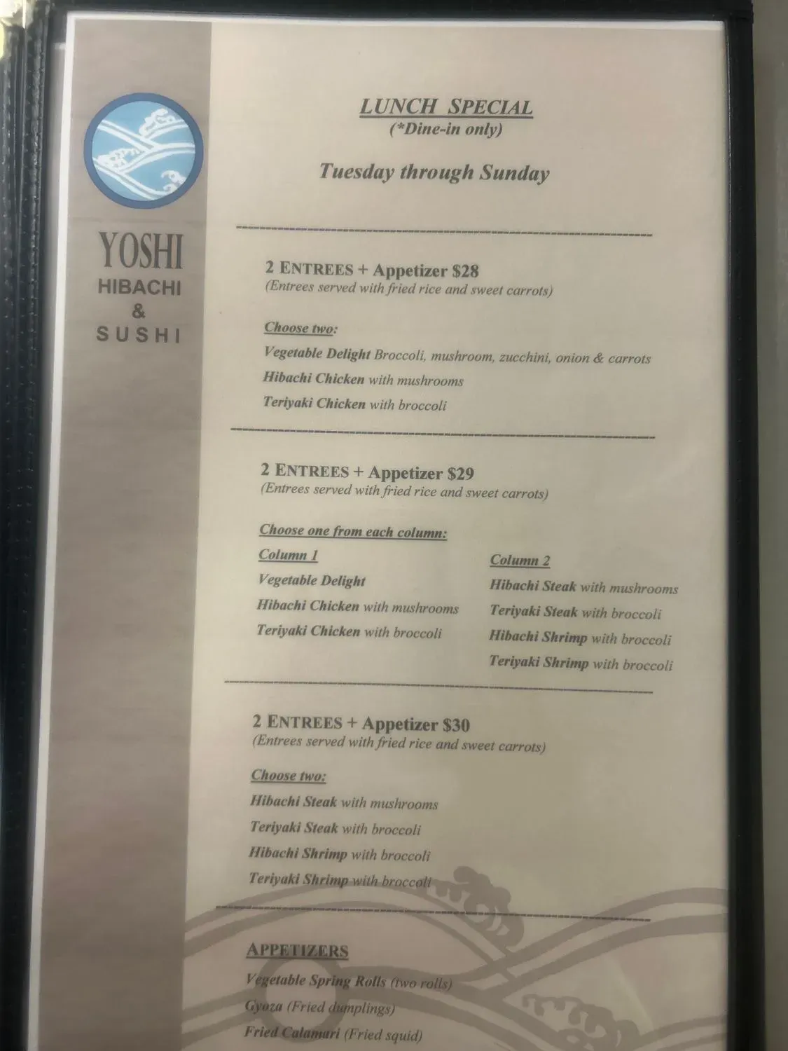 Menu 1