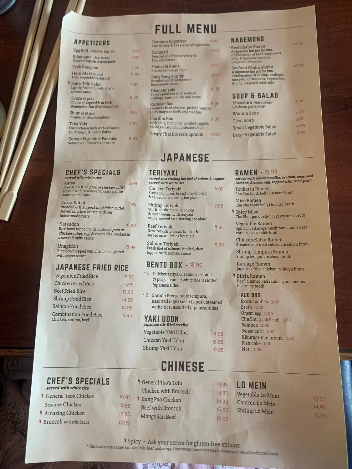 Menu 5