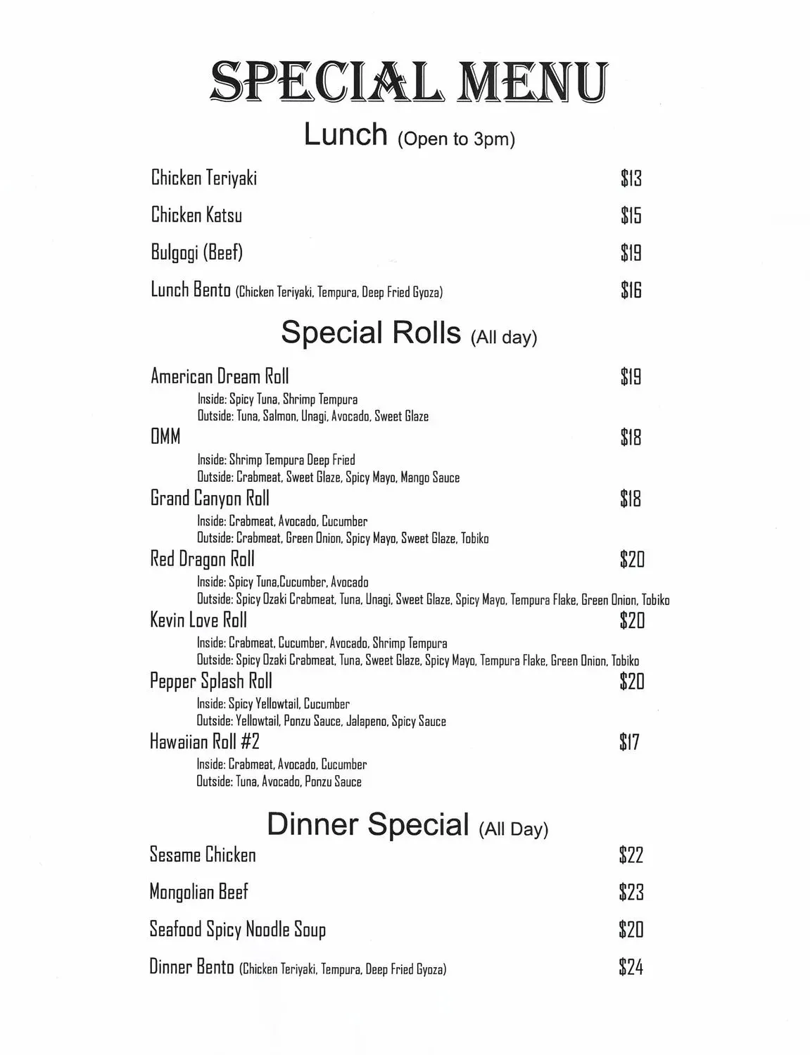 Menu 6