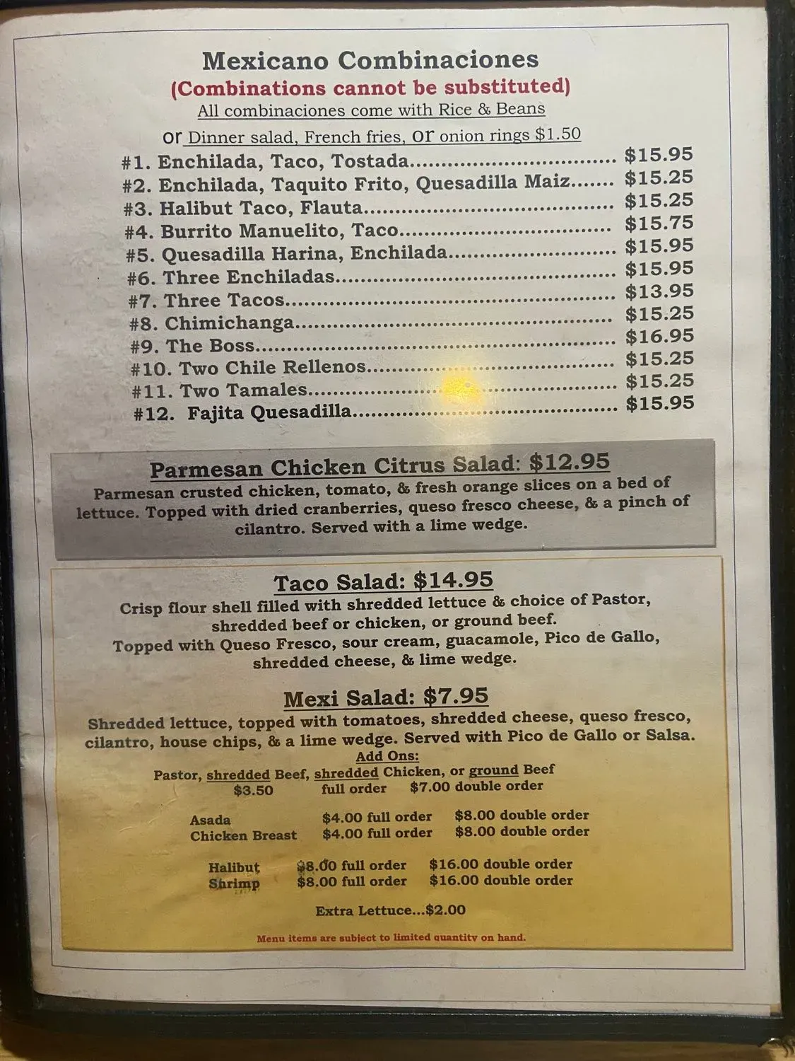 Menu 1