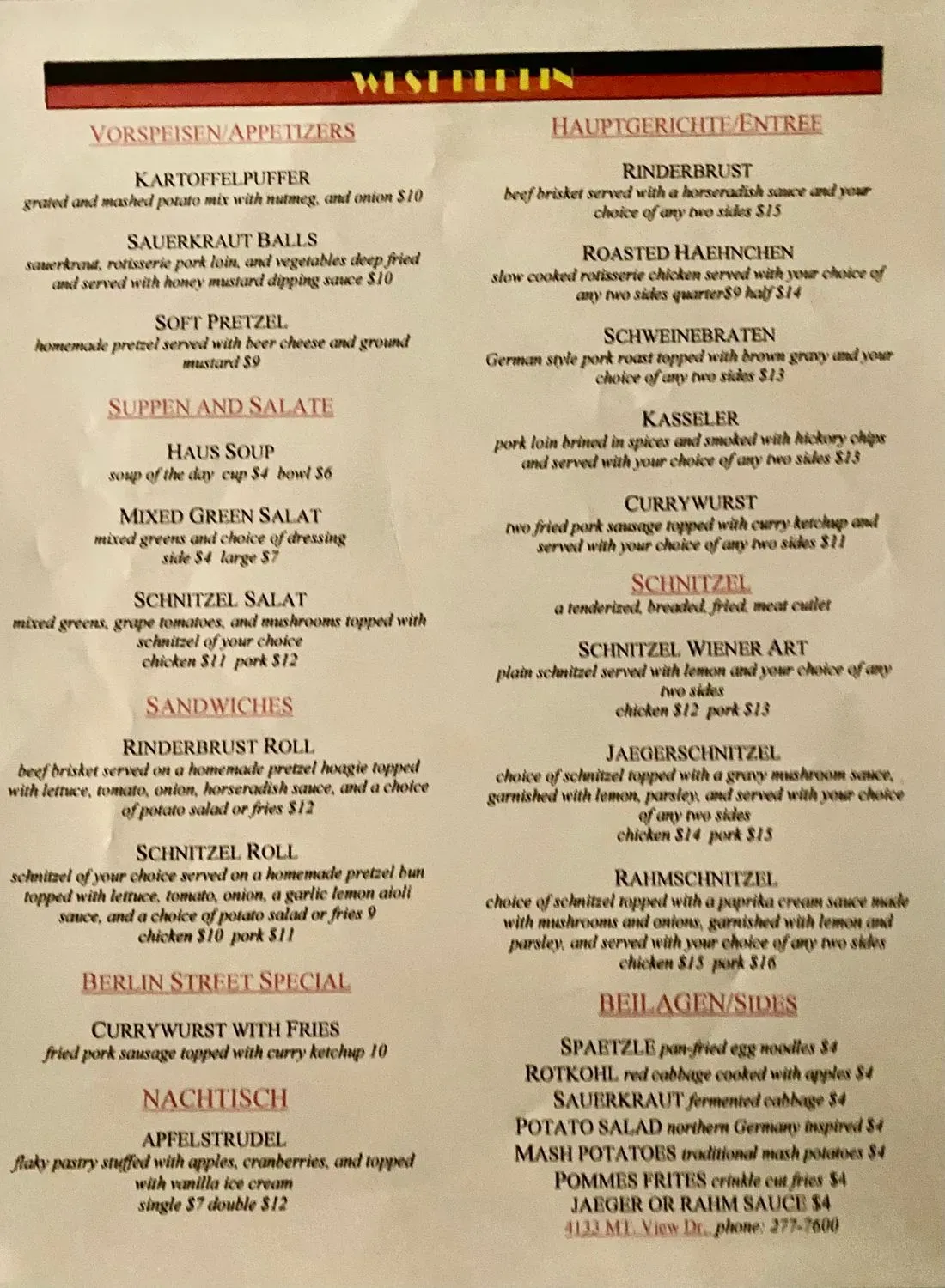 Menu 2