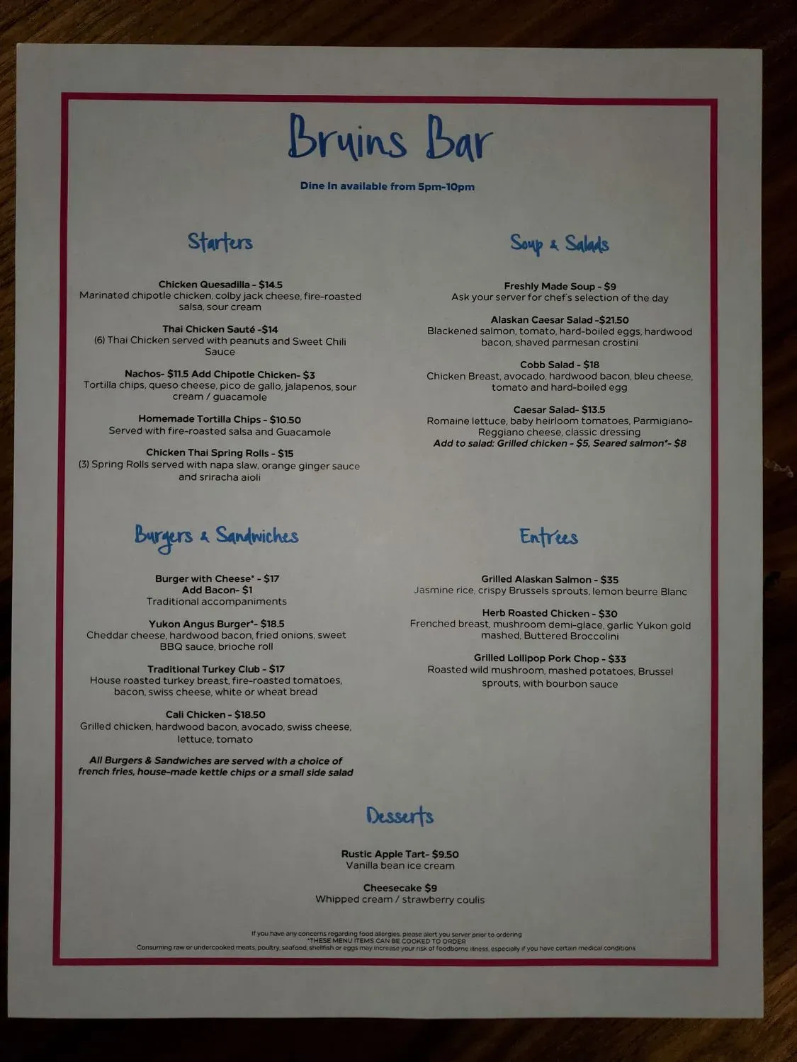 Menu 1