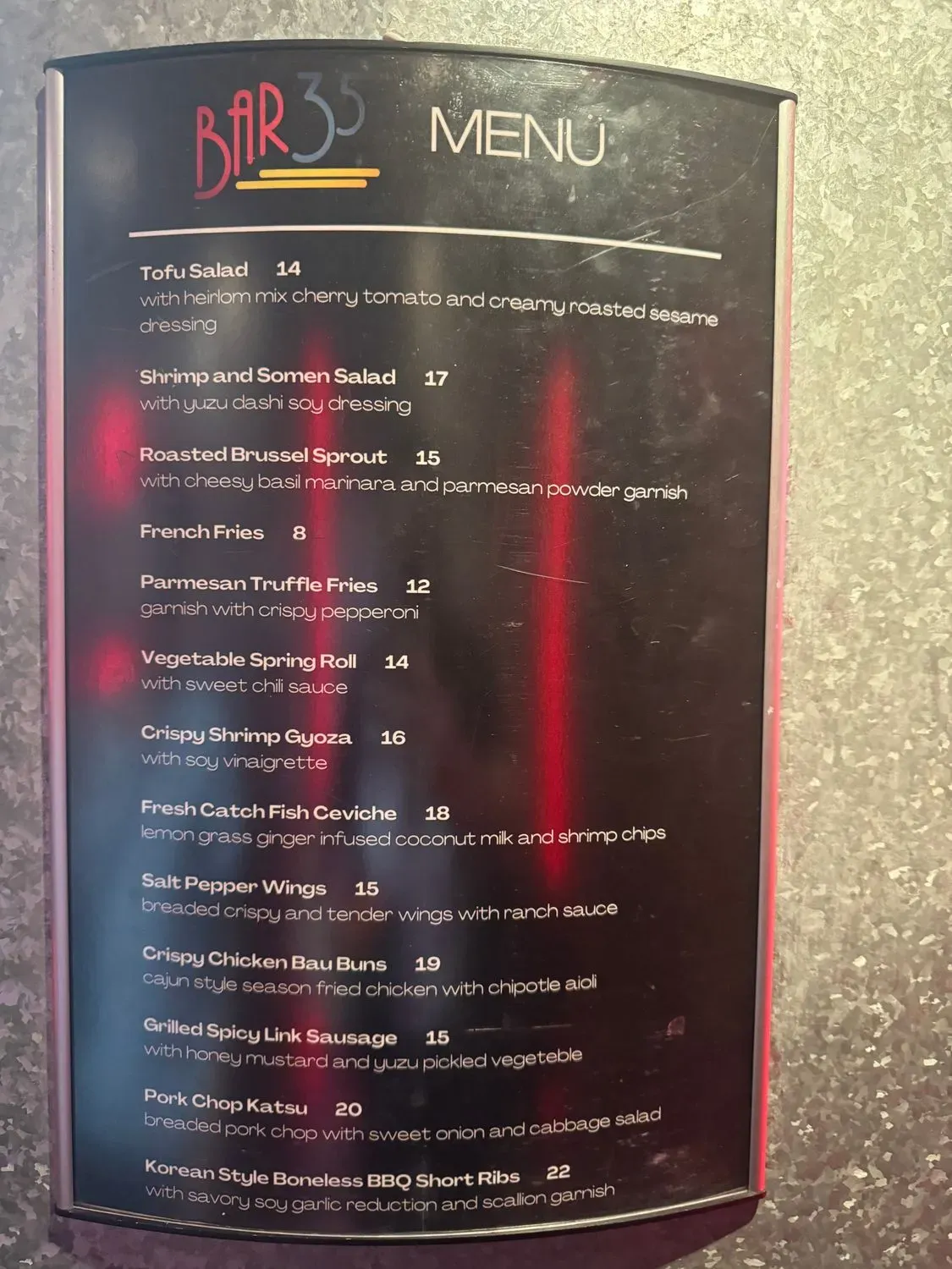 Menu 1