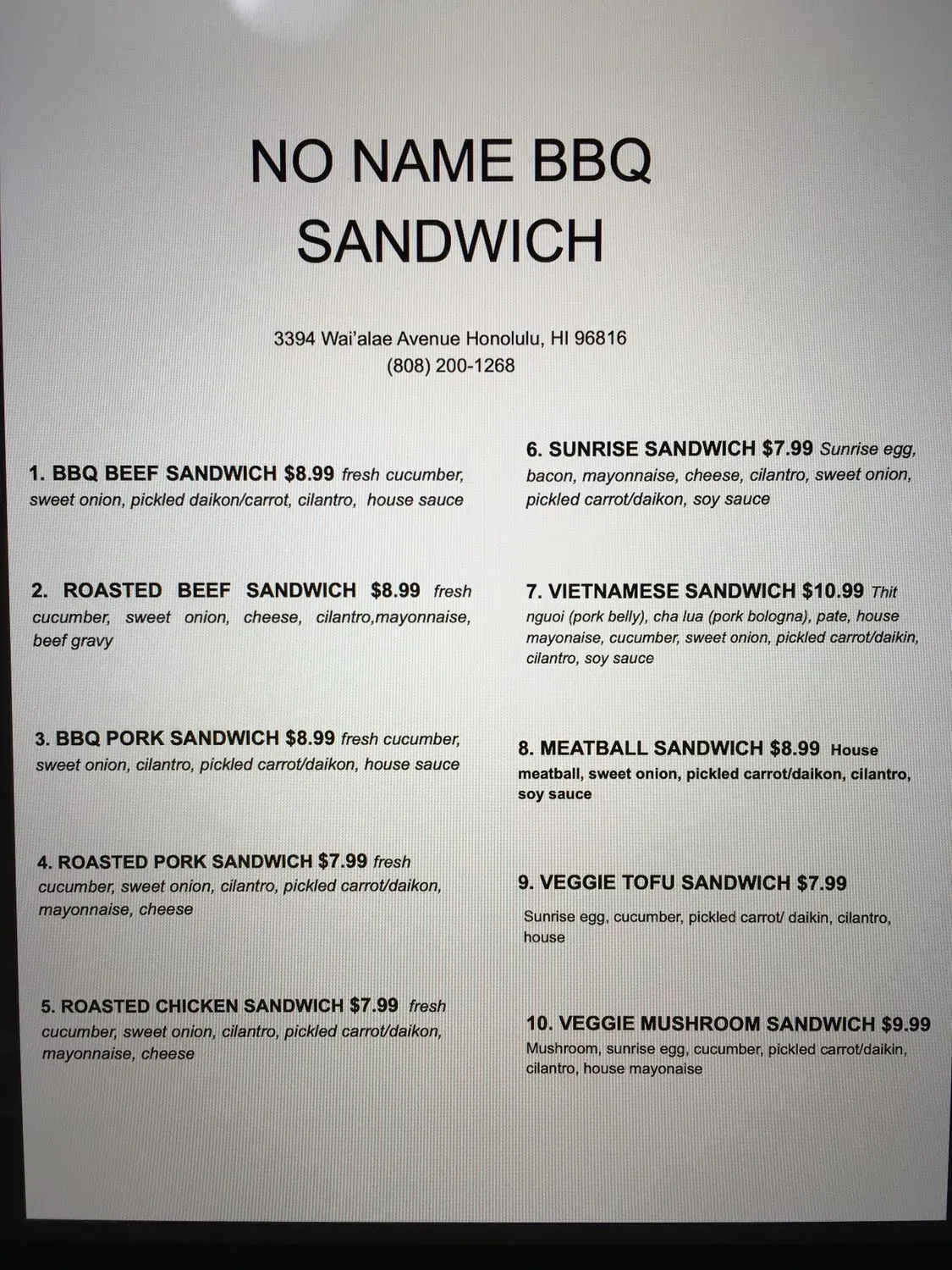 Menu 6