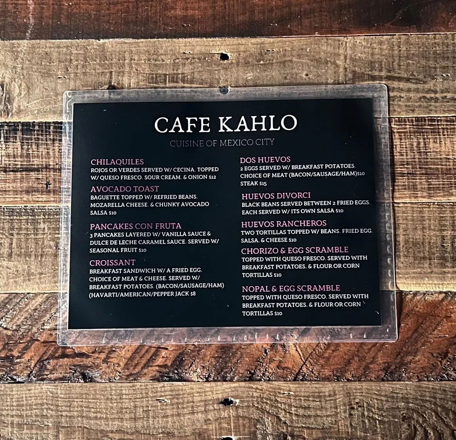 Menu 1