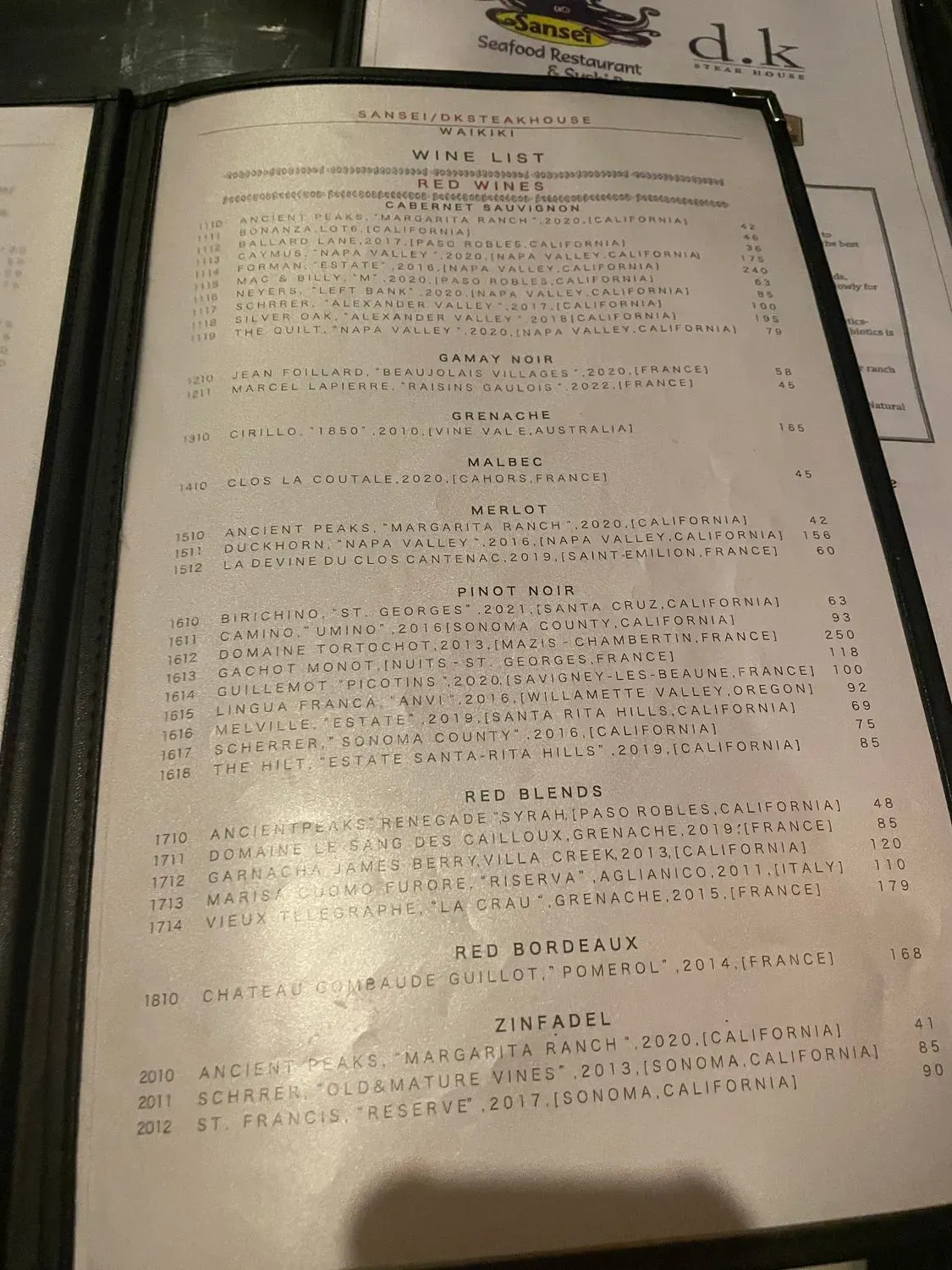 Menu 1