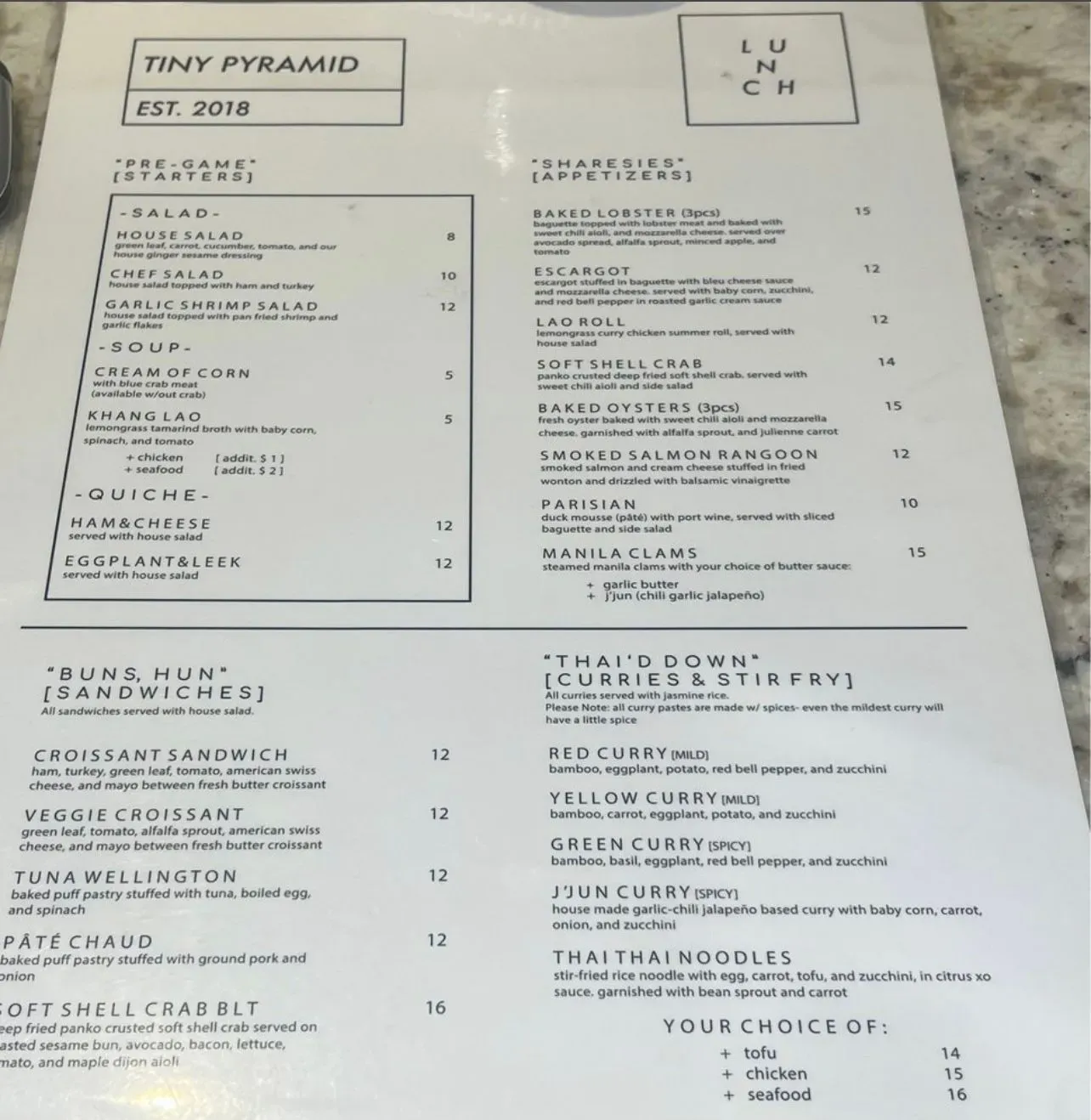 Menu 5