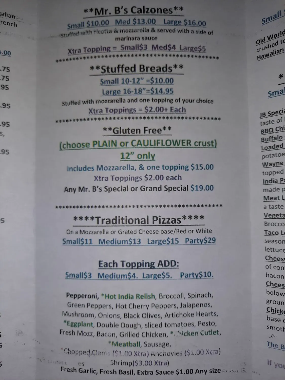 Menu 1