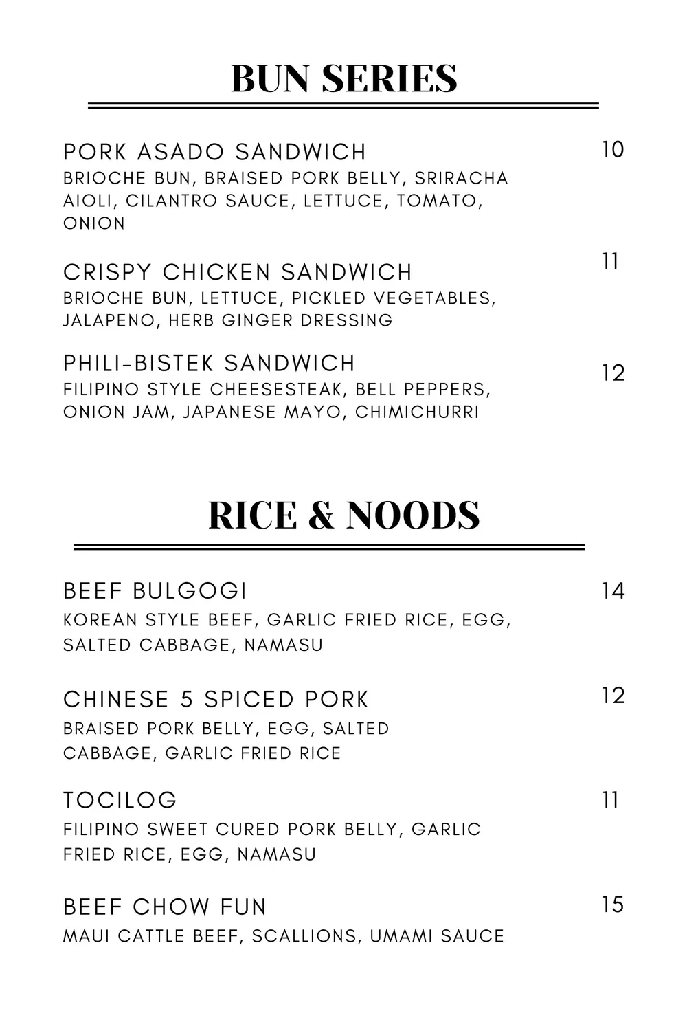 Menu 1