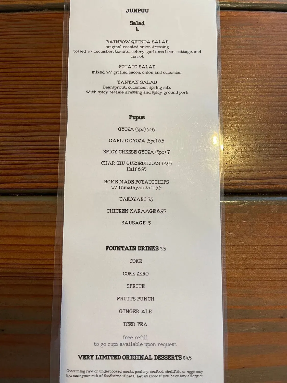 Menu 4