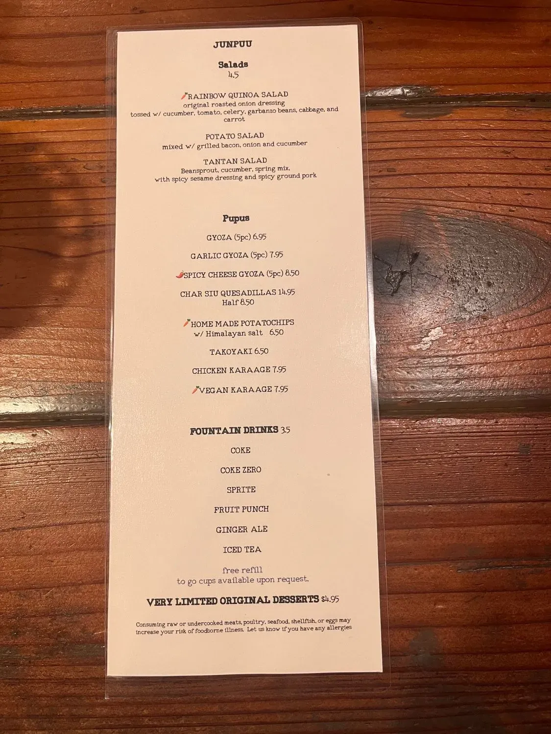 Menu 5