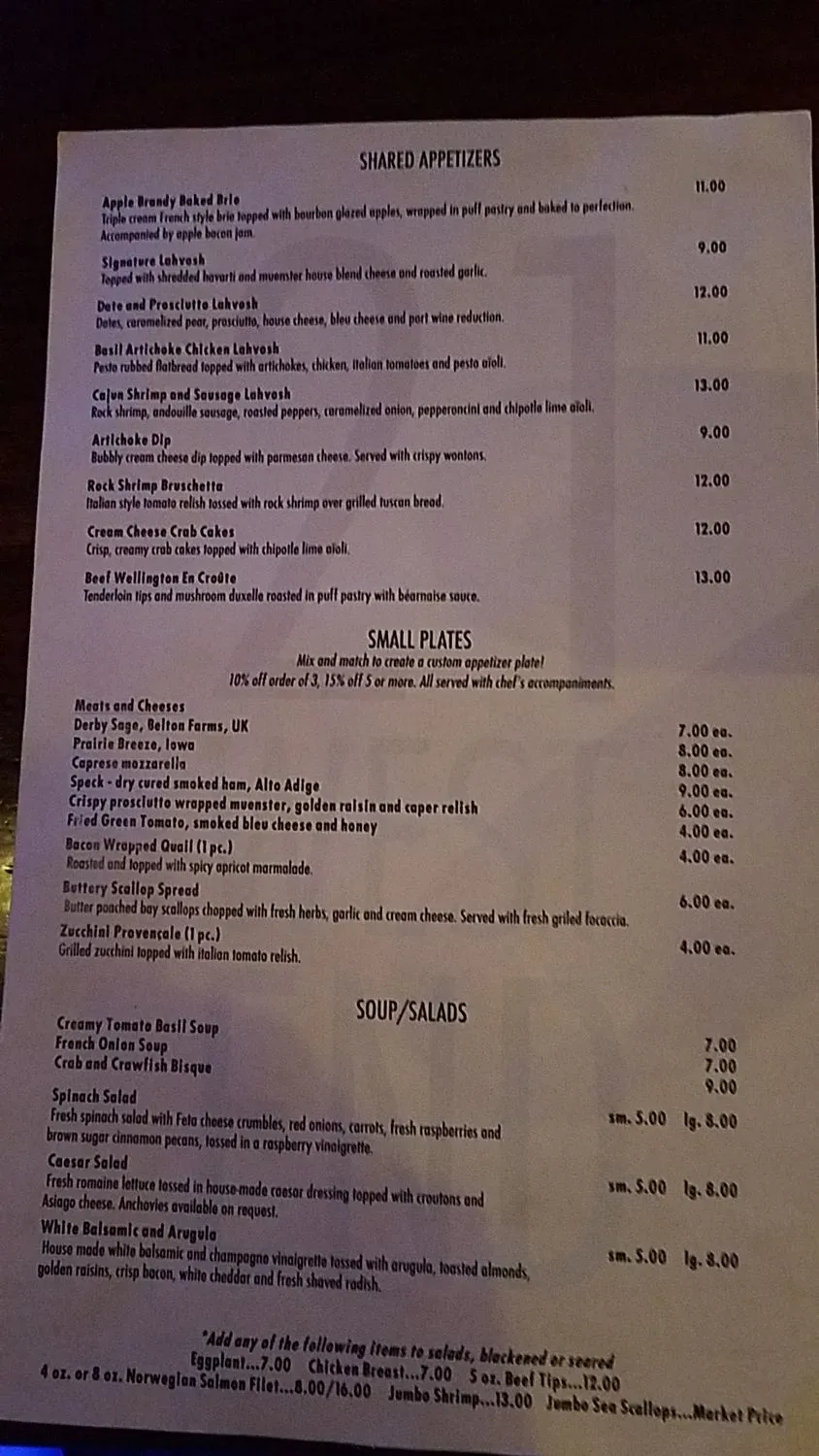 21 West End Menu - Updated October 2025