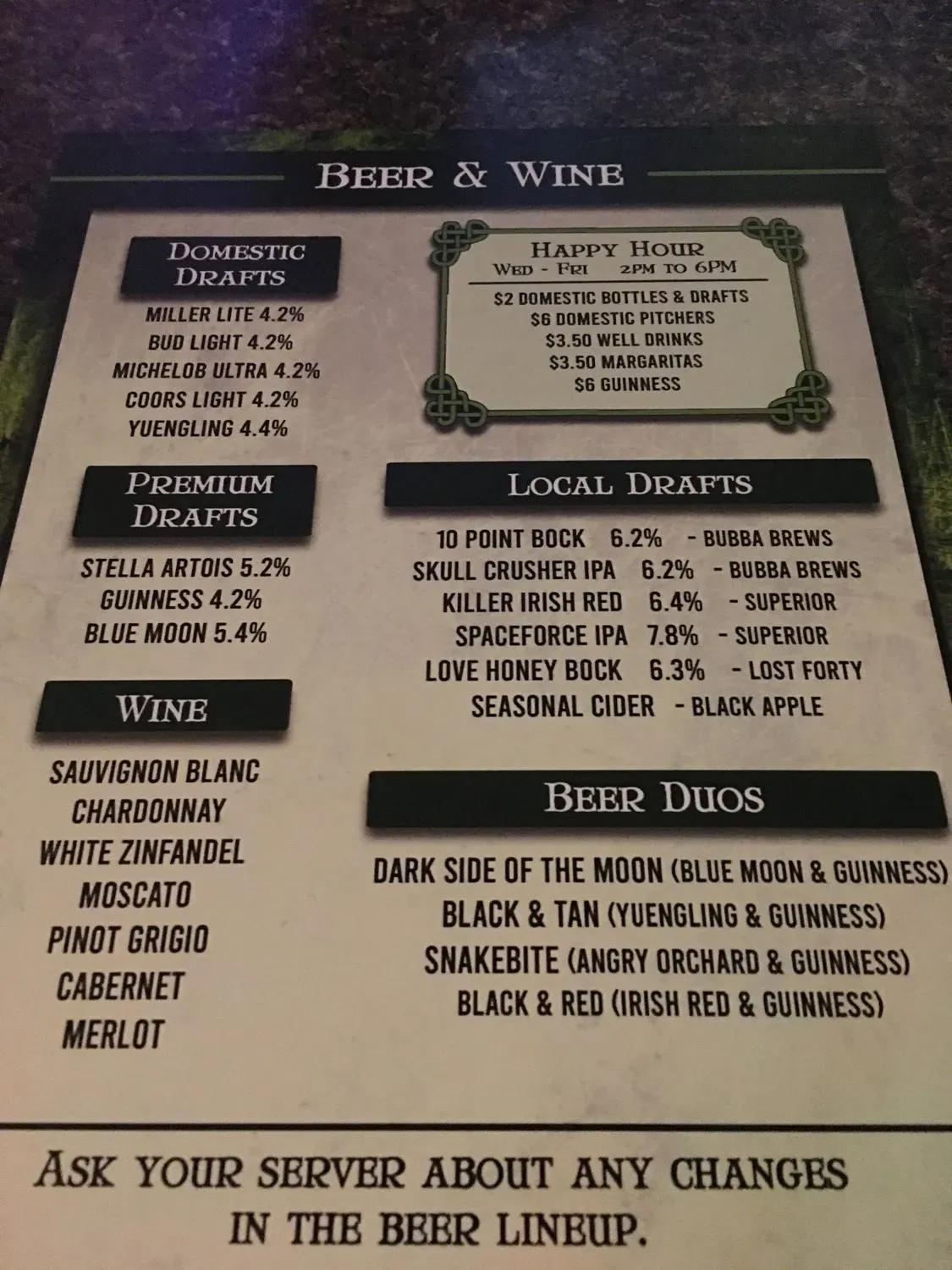 Menu 6