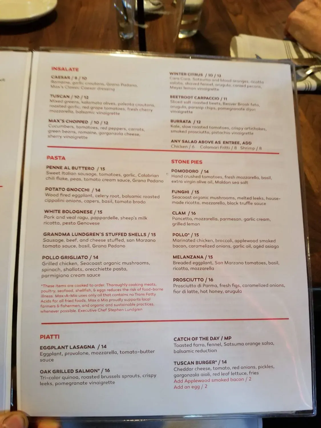 Max a Mia Ristorante Menu - Updated October 2025