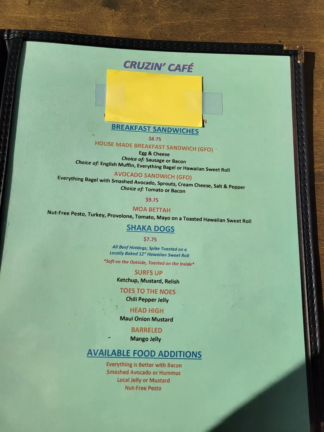 Menu 4