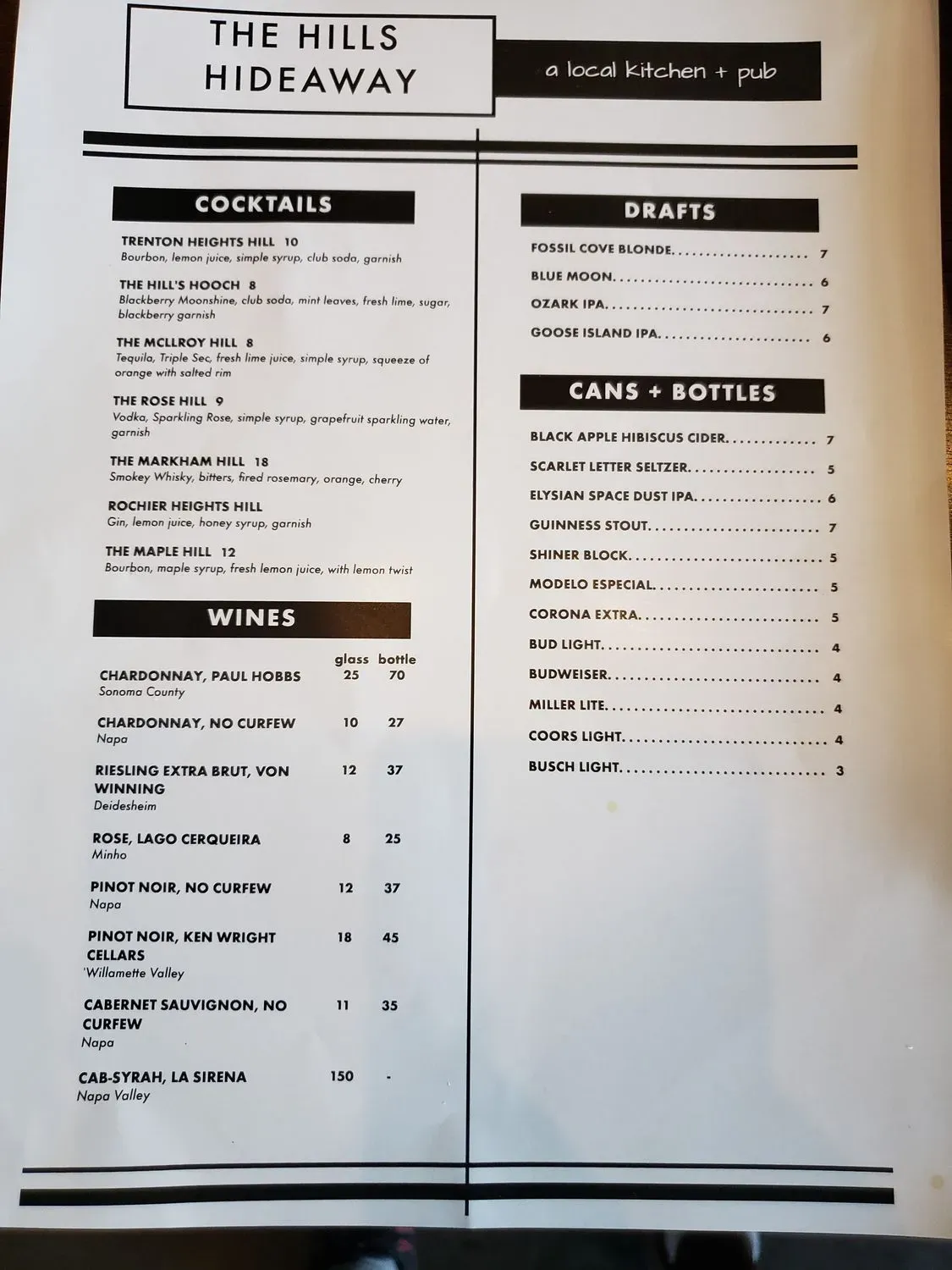 Menu 1