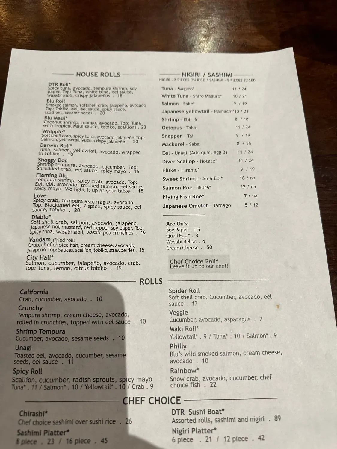 Menu 1