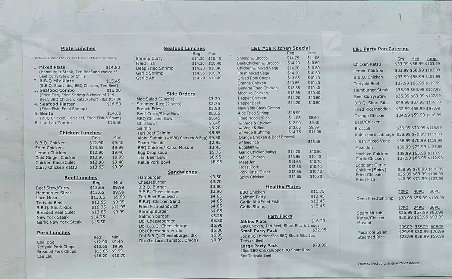 Menu 1