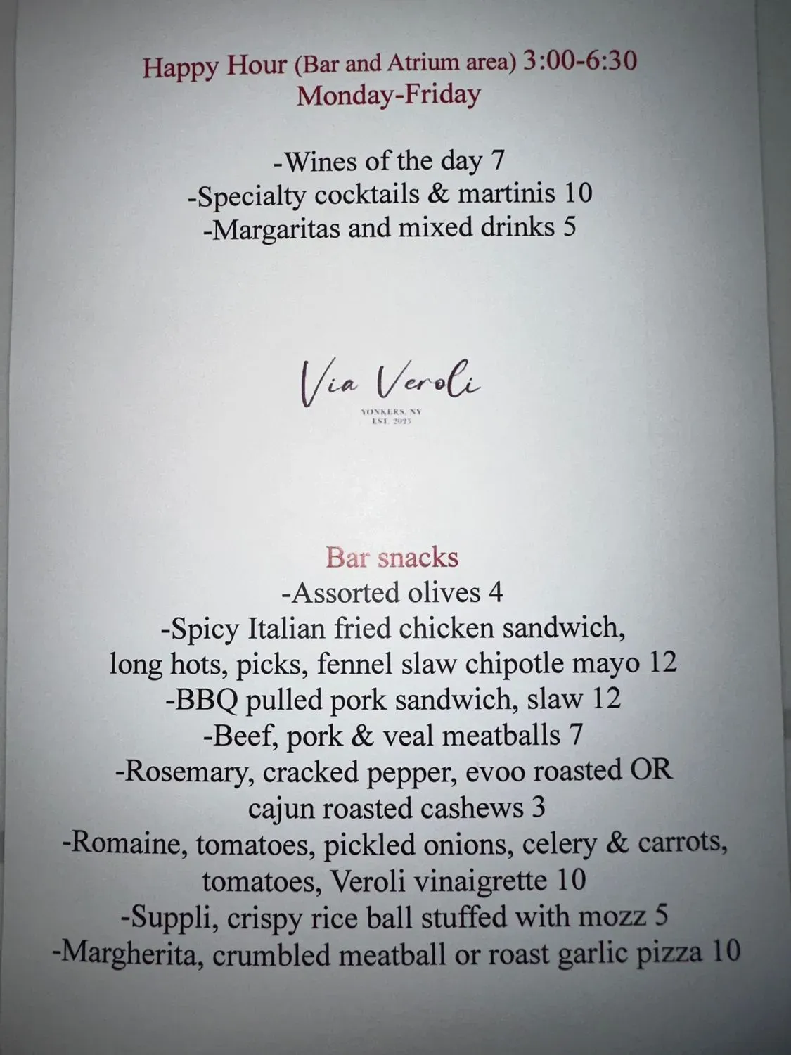 Menu 1