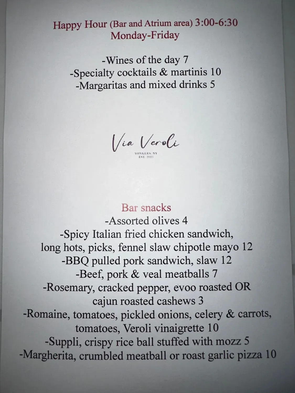 Menu 1