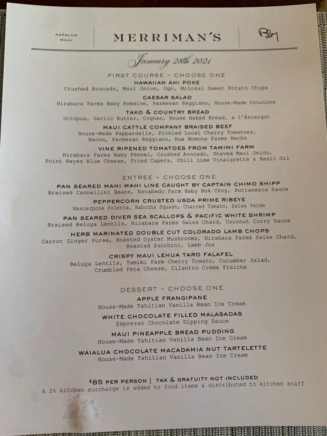 Menu 1