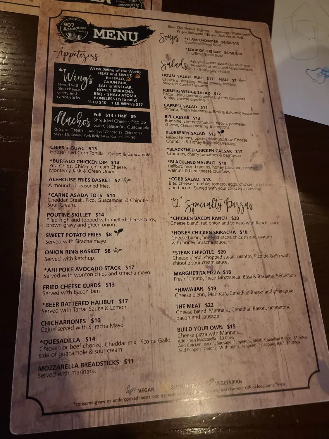 907 Alehouse and Grill Menu - Updated October 2025