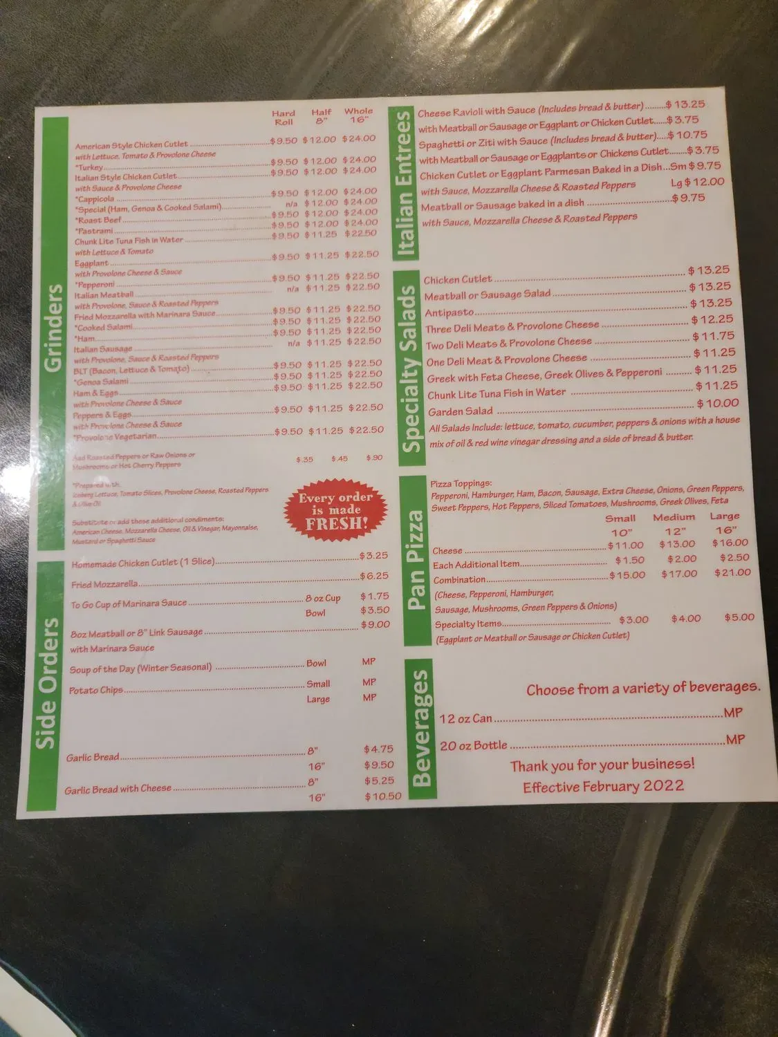 Menu 2