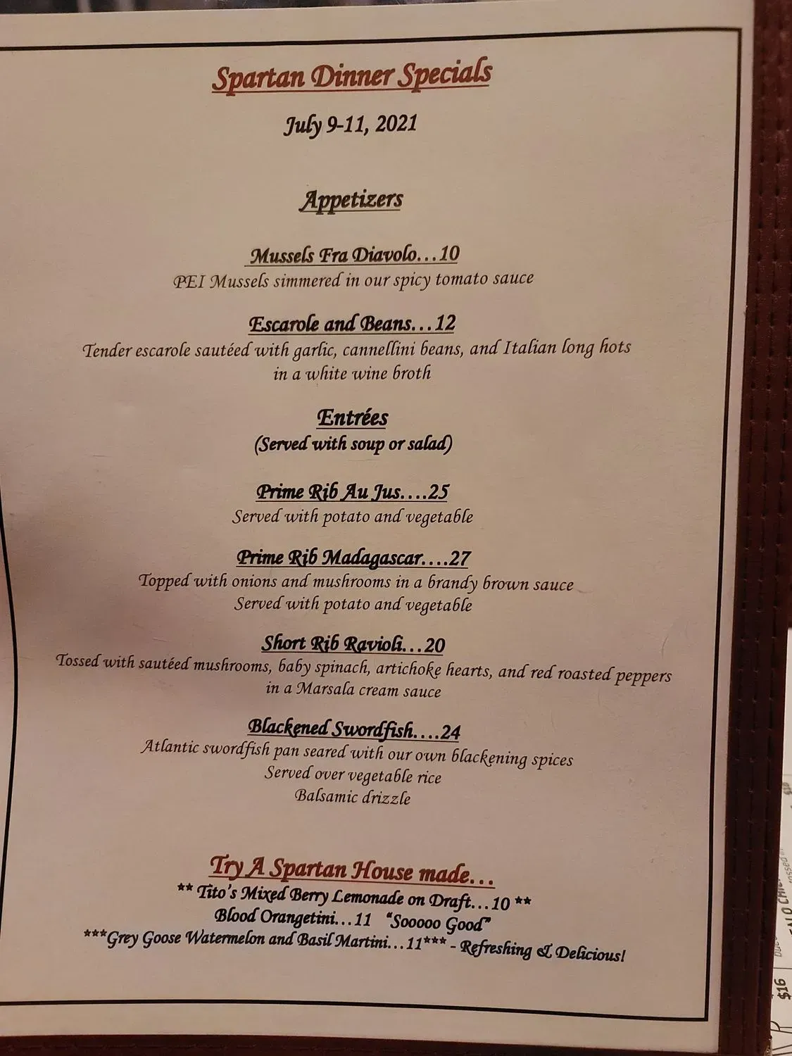 Menu 1