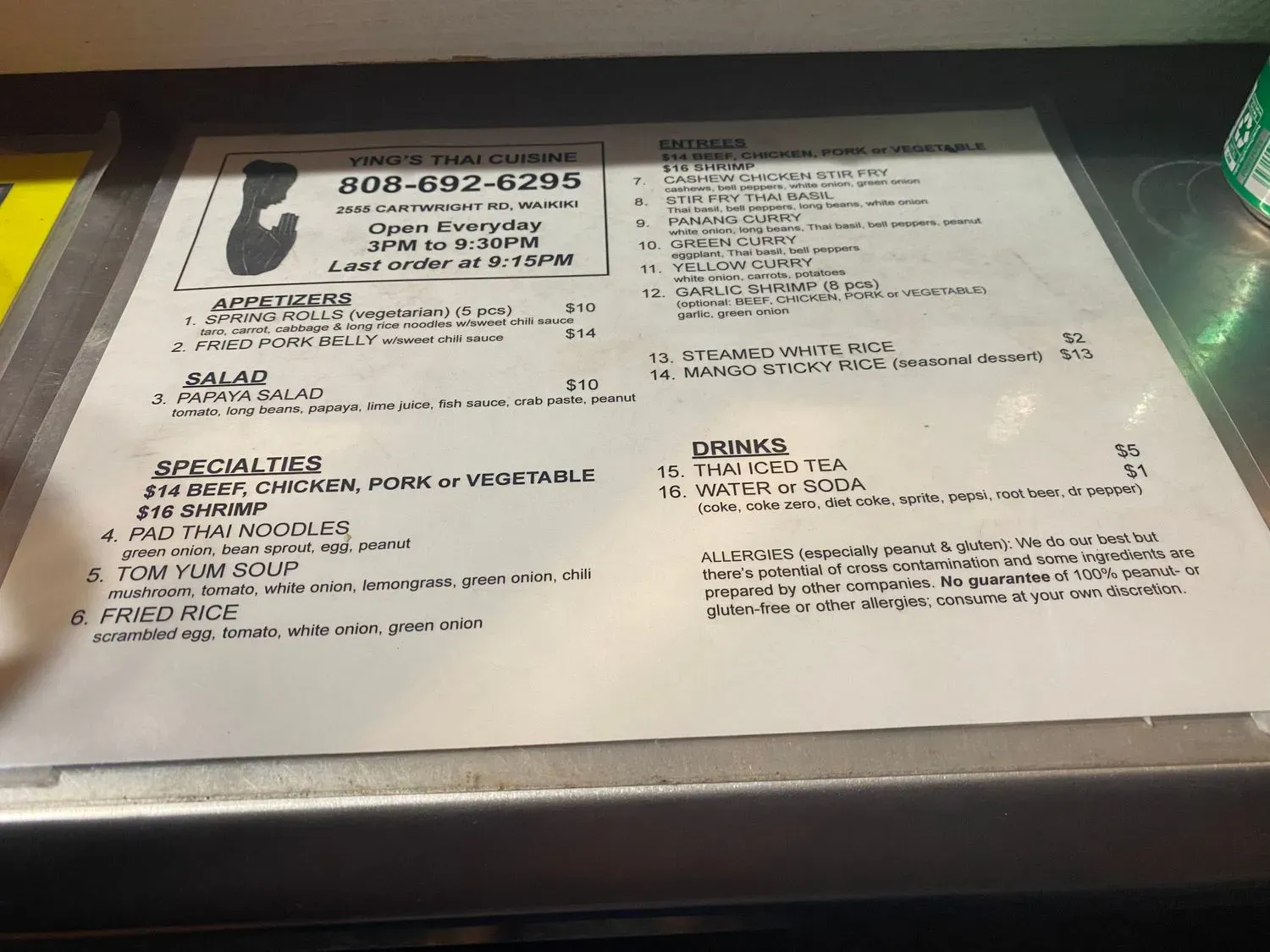 Menu 1