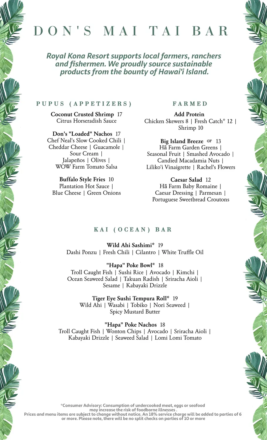 Don's Mai Tai Bar & Restaurant Menu - Updated October 2025