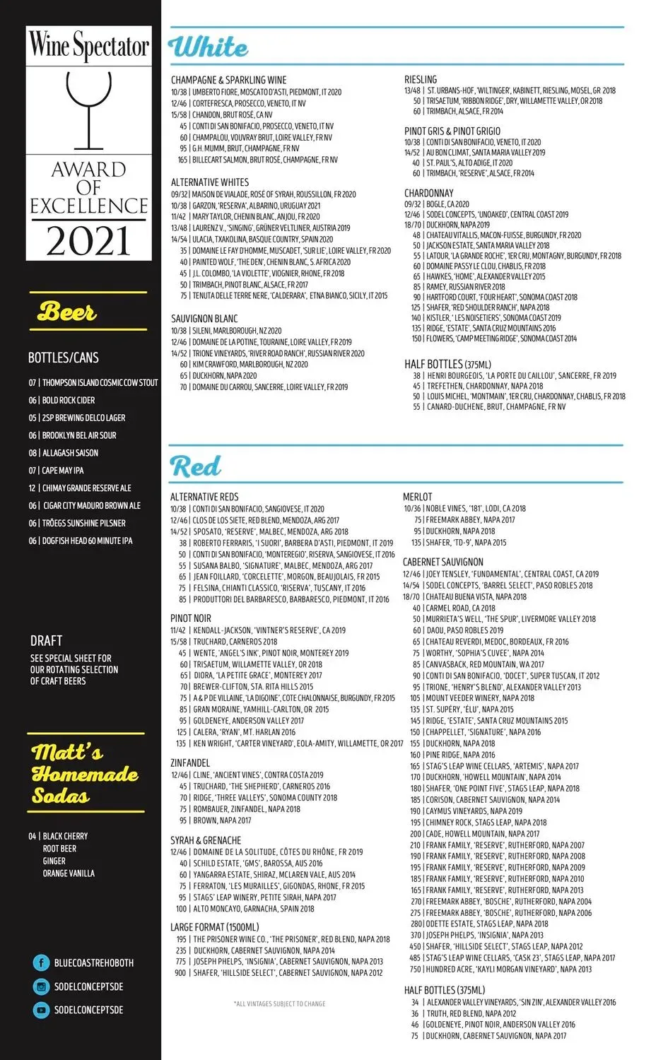 Bluecoast Seafood Grill & Raw Bar Bethany Menu - Updated October 2025