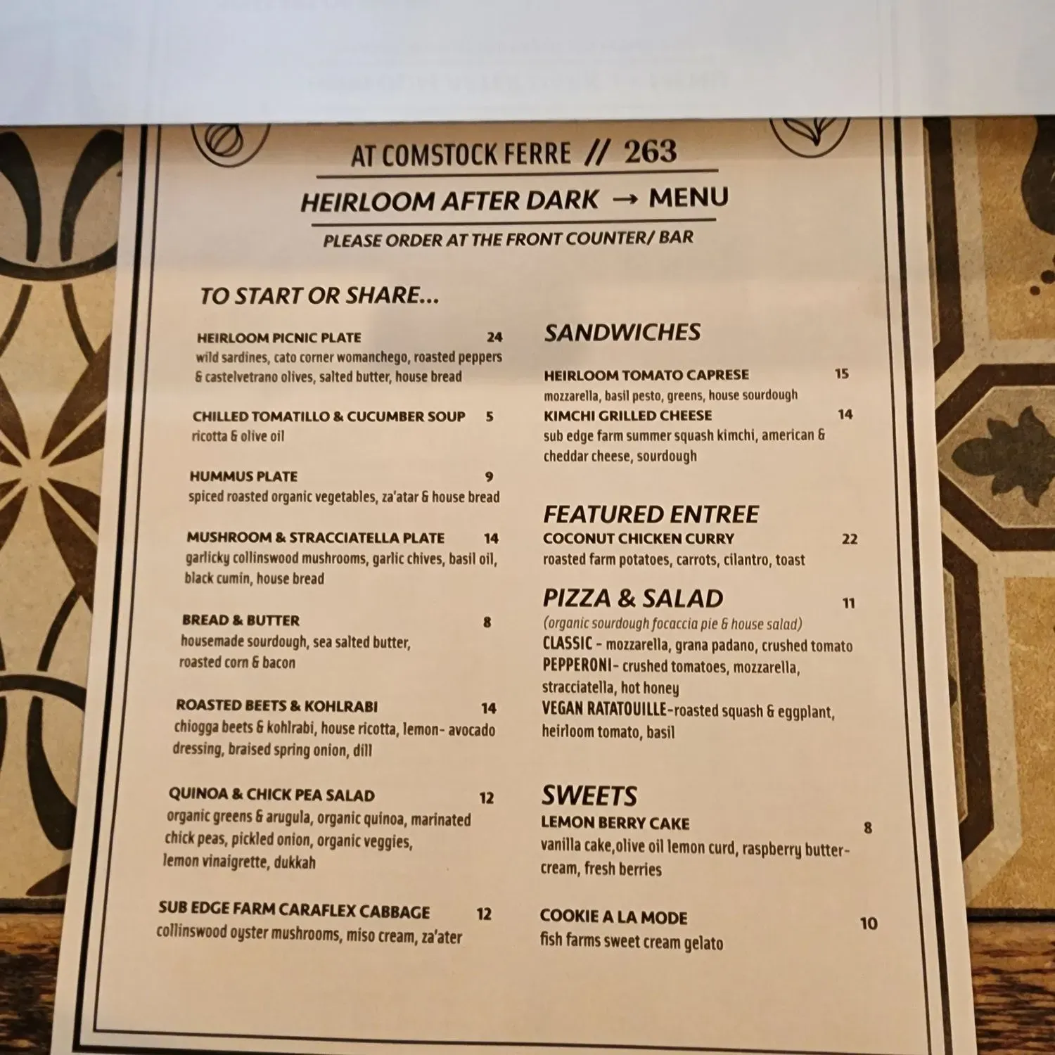 Menu 1