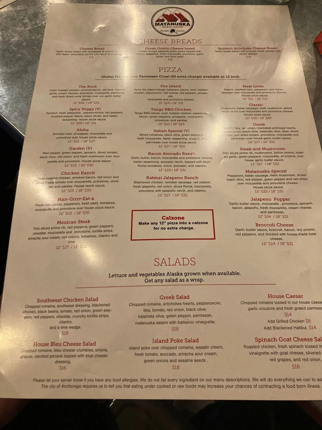 Menu 5