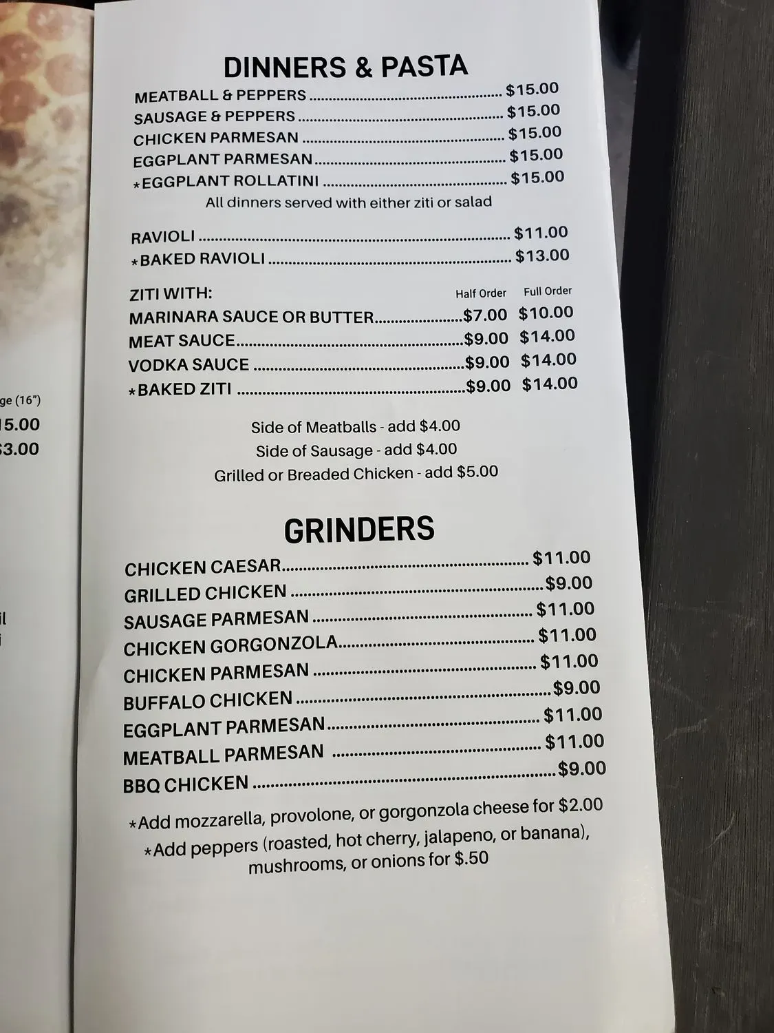 Menu 5