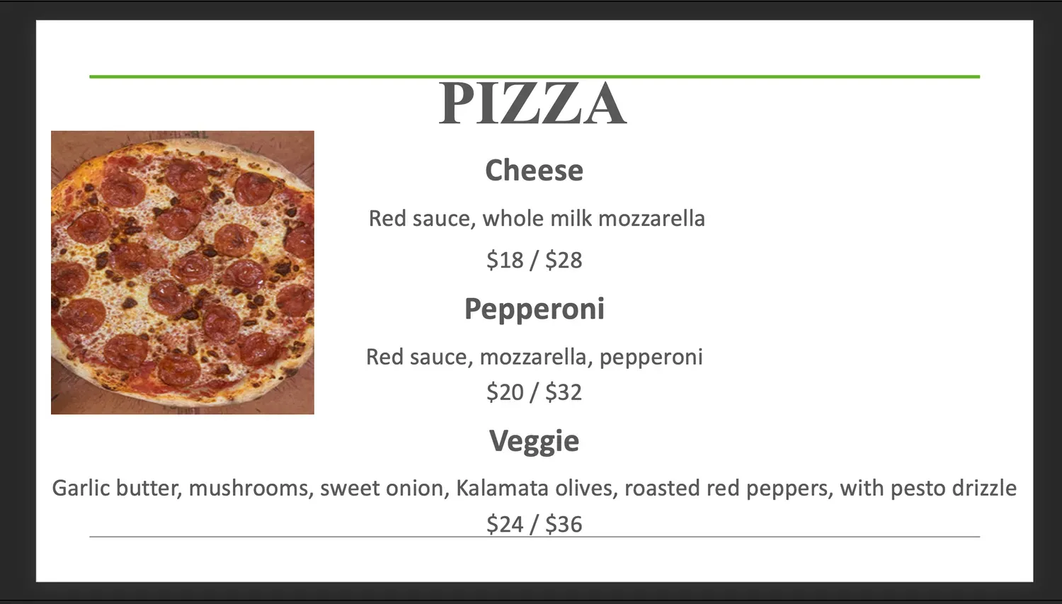 Menu 5