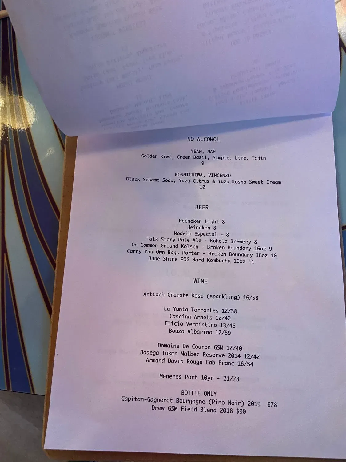 Menu 5