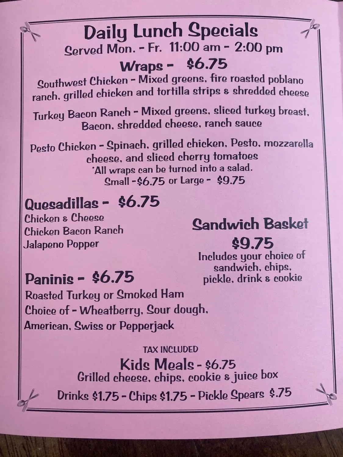 Menu 1