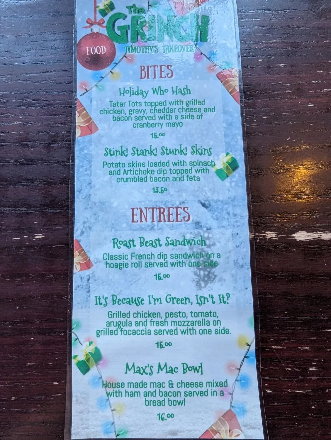 Menu 5