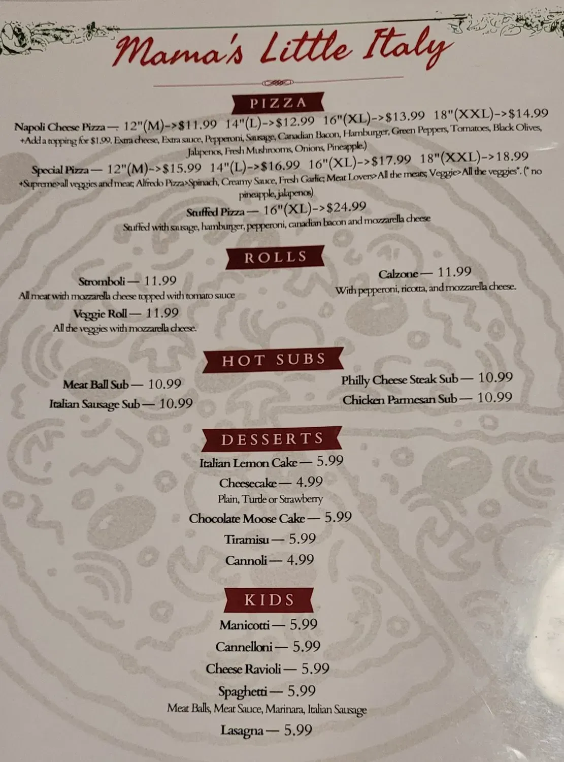 Menu 1