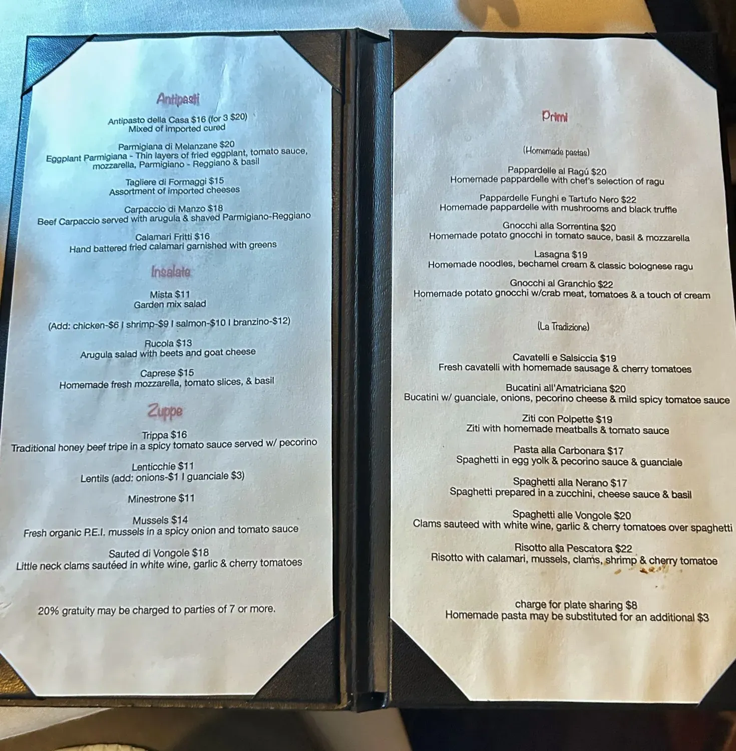 Menu 1