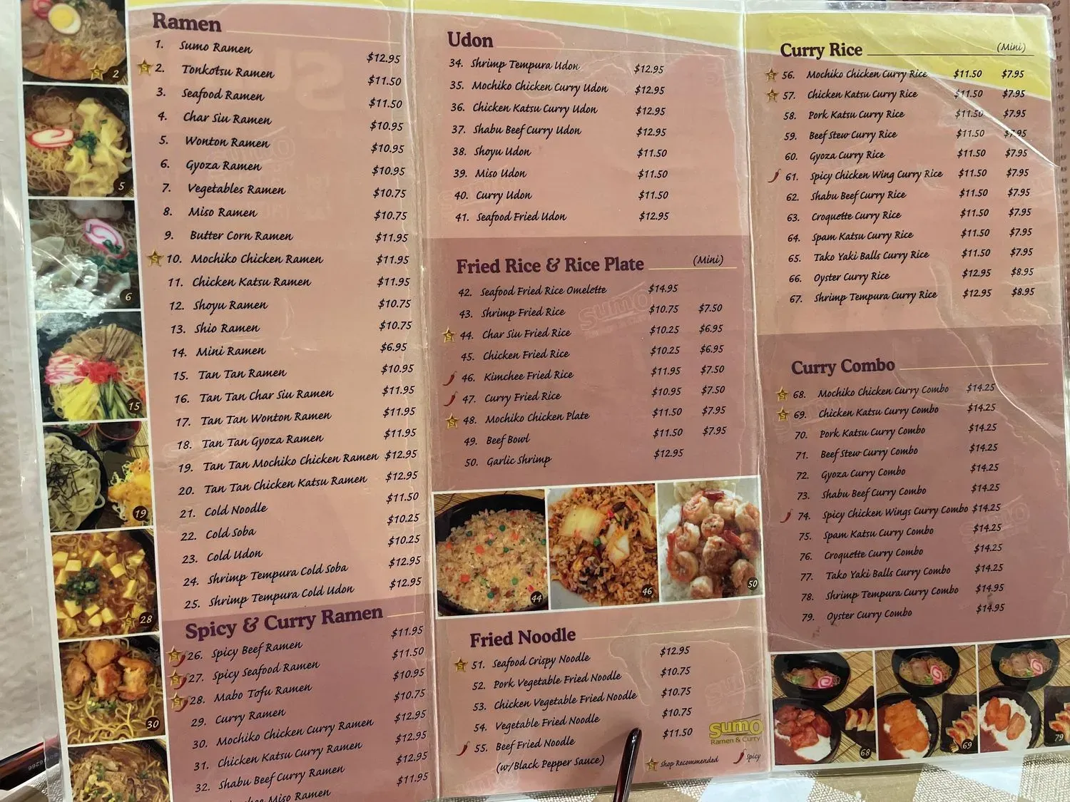 Sumo Ramen & Curry Menu - Updated October 2025